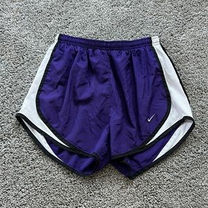 Nike tempo shorts size small purple with white side panel